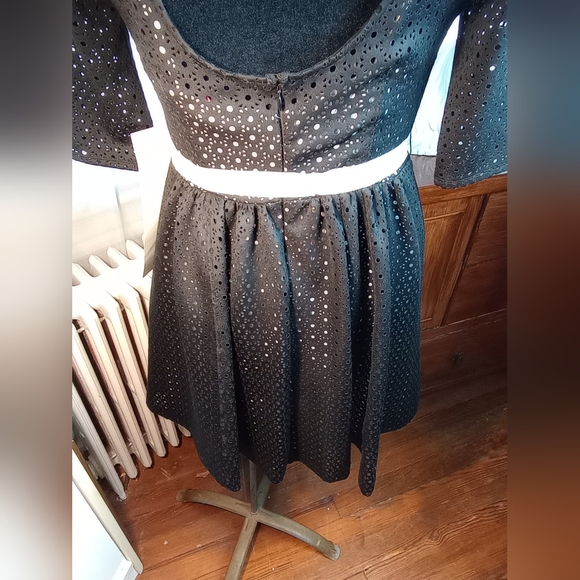 REDUCED! Plenty by Tracy Reese NWT Black Eyelet Over Ivory Chemise Dress Sz4 - Picture 11 of 14